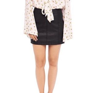 Free People Vegan Leather mini skirt